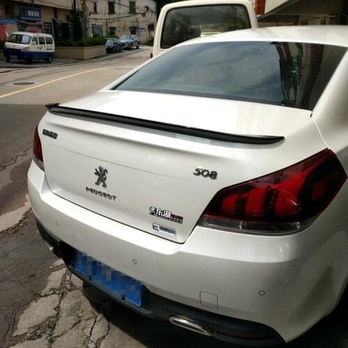 For Peugeot 508 Spoiler 2014-2017 Peugeot 508 spoiler High Quality ABS Material Car Rear Wing Primer Color Rear Spoiler