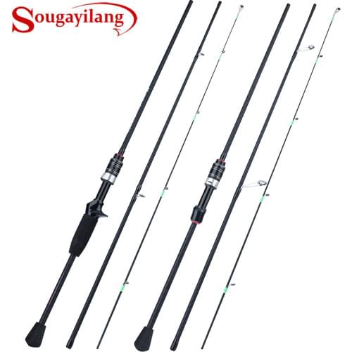 Sougayilang 1.8m Trout Rod 3 Sections Carbon Fiber Casting/Spinning Rod EVA Handle 0.8-5g Lure Travel Pole Fishing Tackle Pesca