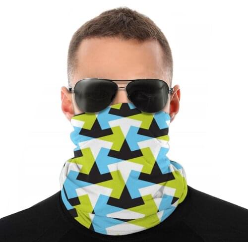 Green Blue Arrows Magic Scarf Neck Face Mask Unisex Halloween Tube Scarf Tubular Bandanas Dustproof Headband Cycling Hiking