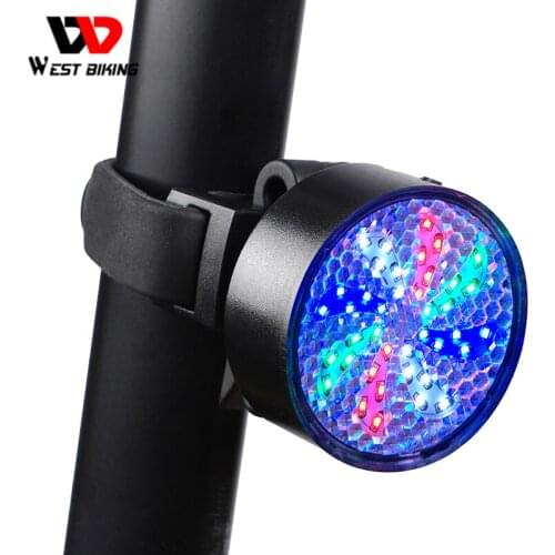 WEST BIKING Bike Flashlight Bicycle Rear Light Rotatable LED USB Charging Cycling Taillight Seatpost Back Warning Lamps