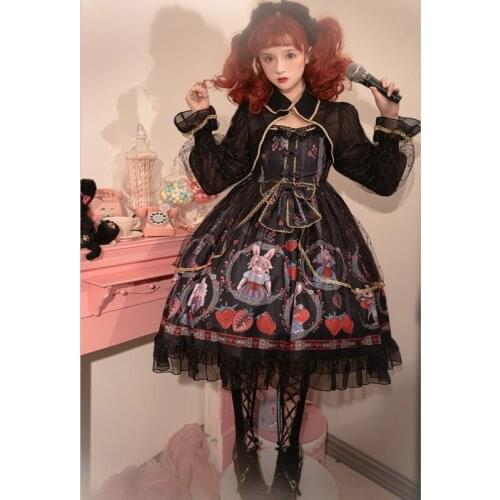Japanese Anime Cosplay Costumes Lolita Women Dress Medieval Gothic Victorian Cute Streetwear Maid Outfit Kawaii Vintage Skirts
