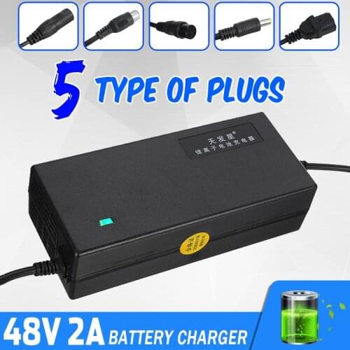 48V 2A Lithium Battery Charger 100-240V Input Electric Bicycle Bike Scooter Charger Power Supply Balance Car Charging Equipment