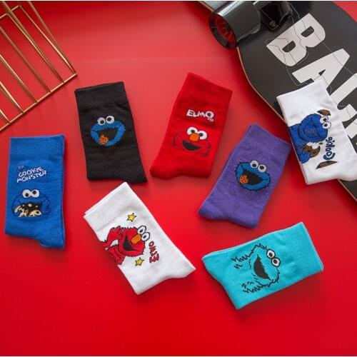 Women Cartoon Character Cotton Socks Art Female Character Patterend Short Cute Socks Hipster Fashion Animal Print Ankle Socks