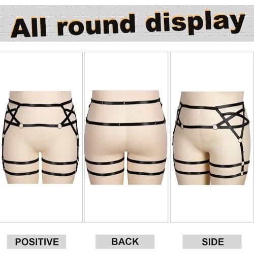Pentagram Busty Women Lingerie Sexy Plus Size Costume Exotic Accessories Harness Fashion Fetish Elastic Bondage Suspender Belts