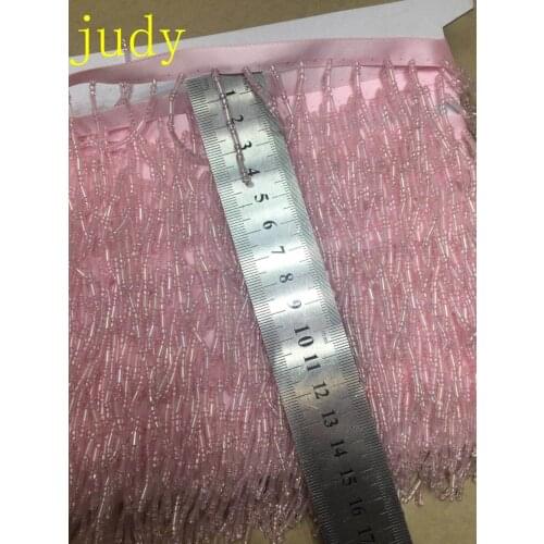 10yards ym121 4-5cm 4color 2 bead 1Straight pipe tube high quality tassel stock in Russian style for stage decoration