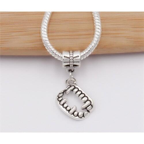 Classic beads 25pcs/lot mouth charm fit Pandora style bracelet pendants for diy jewelry making