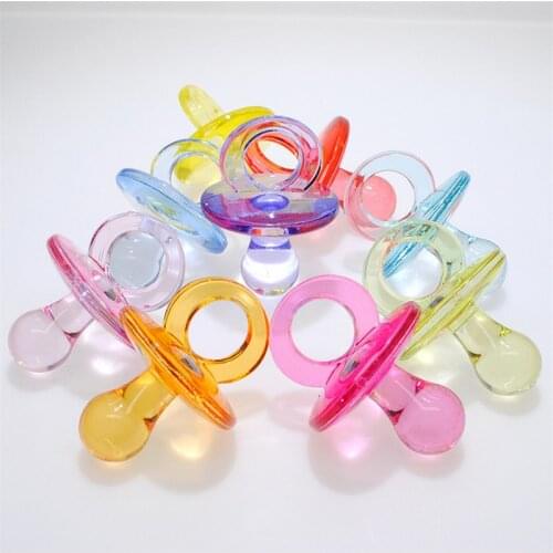 22mm 25pcs/pack Acrylic Mini Pacifier Beads Baby Shower Decorations Plastic Pacifier Beads Birthday Party Supplies Favor Gift-S