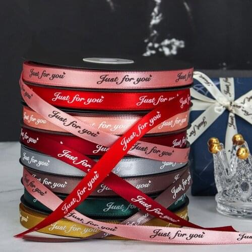 45meters Just For You Polyester Satin Ribbons tapes DIY bow making Handicraft accessories Wedding Christmas gifts packaging 1cm
