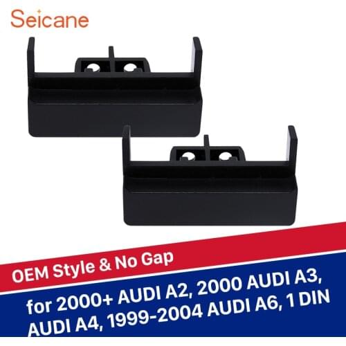 Seicane 1Din Car Radio Fascia Stereo Frame Panel Installation Kit for AUDI A2 A3 A4 A6 no gap OEM style refitting Cover Plate