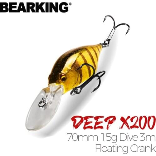 BEARKING 70mm 15g dive 3m magnet weight system New fishing lures minnow crank wobbler quality fishing tackle hooks for fishing
