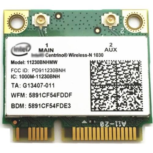 Wireless Adapter Card for Intel 1030 WiFi Bluetooth BT Half Mini PCI-E Card 11230BNHMW Wireless N 300Mbps