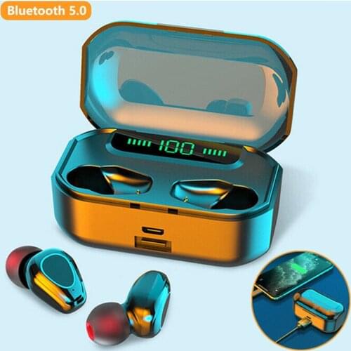 Earphones Wireless Mini In Ear Fingerprint Touch Stereo Headset Driving Game Sport Handsfree Earbuds with Mic