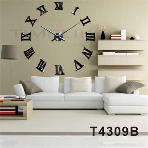 Large Decorative Wall Clocks Roman Numbers DIY Quartz 3D Wall Clock Home Decor Big Watch