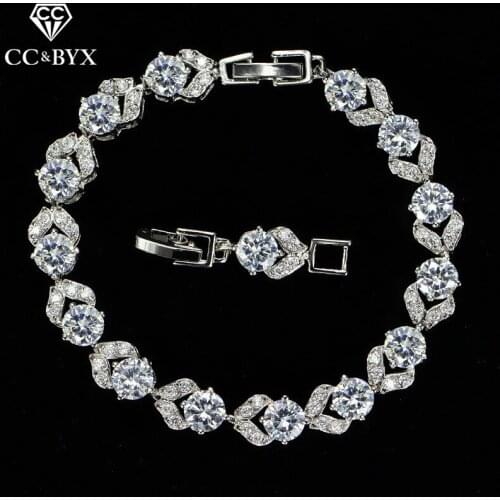 CC Bracelets For Women High Quality Luxury Shine Crystal Female charm Bangle Wedding Accessories Special Design Jewelry S0074