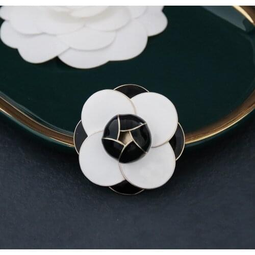 Hot Brand Fashion Jewelry Vintage Camellia Flower Style Snowflake Brooch Sweater Brooche Flower Pearl Fashon Camellia Brooches