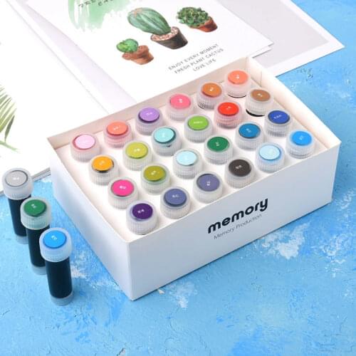 24 Colors Fountain Pen Ink, pen refills , Dip Pen Ink With Gift Box 5ml/bottle