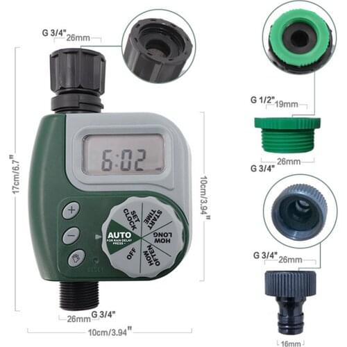 Automatic Water Timer Digital Programmer Drip Irrigation System Watering Timer Controller for Garden Greenhouse Orchard