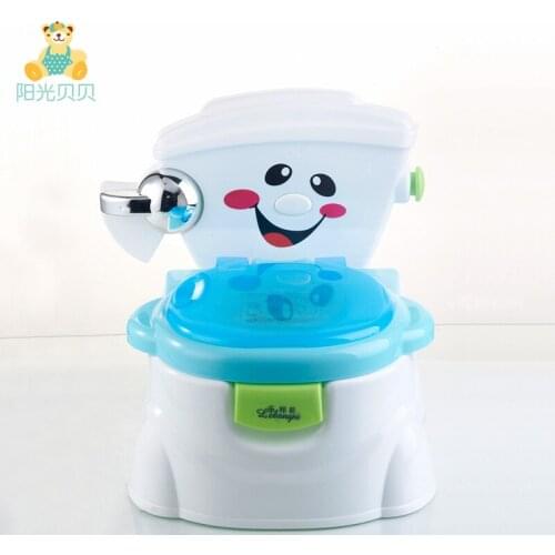 Free shipping Smiley child toilet baby potty training seat small drawer pink blue color