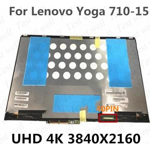 For Lenovo Yoga 710-15 710-15IKB 710-15ISK Touch Screen Display Assembly with Frame bezel 3840*2160 4k UHD 40pin