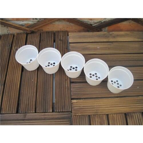 Home decoration flower pot Gardening Mini Plastic Pots Vase With Tray Flower Bonsai Planter Nursery Pots 100 pcs