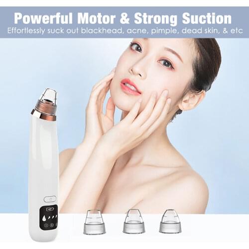 Vacuum Blackhead Remover Heating Import Skin Care Pore Cleaner LED Light Acne Pimples Treatment Deep Cleaning Beauty