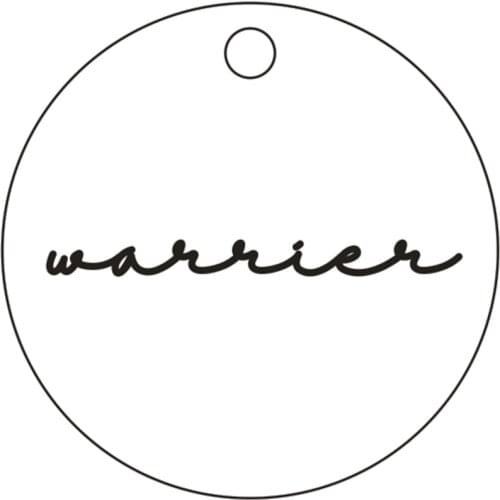 Delicate Warrier Inspired Necklace Simple inspirational Disc Pendant Necklace Jewelry 15mm ,18inch