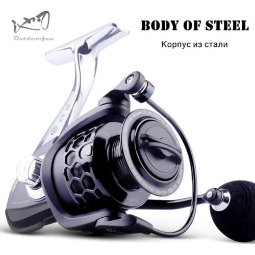 Solid metal body Fishing Reel 8kg drag 12+1BB Without gaps bearings spinning smooth coil Carp Fish Powerful jigging wheel Pesca