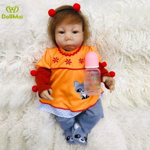 Newest reborn baby doll toys 19" 45cm soft silicone reborn babies dolls for girls children gift bebes reborn l.o.l dolls
