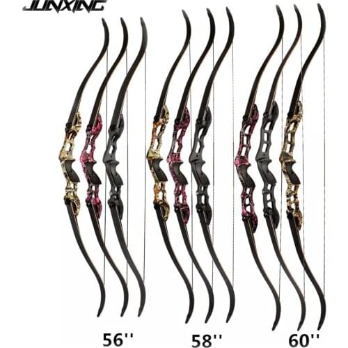 3 Colors 17/19/21 inches Recurve Bow 30-50lbs 56/58/60 Inches Hunting Bow for Archery Hunting