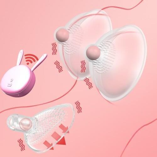 Nipple Sucker Massager Vibrator Adults Toys For Women Breast Pump Enlargement Masturbation Chest Licking Sucker Cup Vibrators