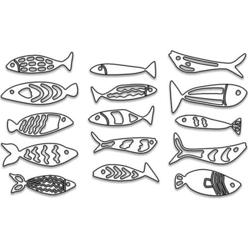 Metal Cutting dies cut die mold Multiple graphics fish decoration Scrapbook paper craft knife mould blade punch stencils dies