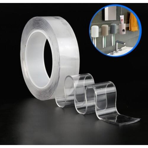 Reusable Double-Sided Adhesive Nano Traceless Tape Removable Sticker Adhesive Loop Disks Tie Glue Gadget Bathroom Tape