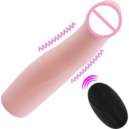 Man nuo Penis Extended Silicone Vibrator Big Penis Sleeve Extender Cock Enlargement Extension Condom Sex Toys for Men Gay Adult