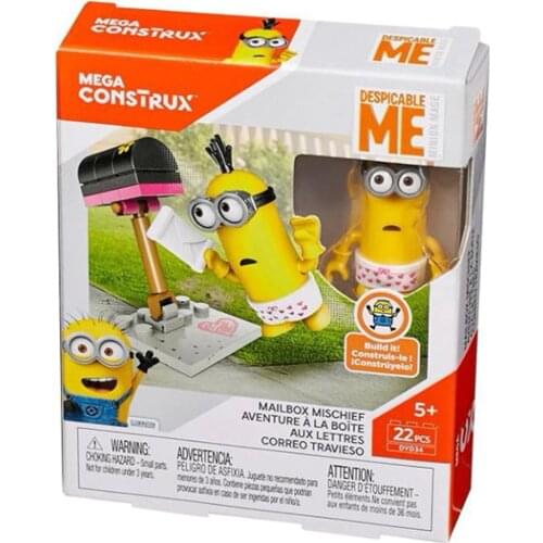 Despicable Me Mega Construx Mailbox Mischief Set Mega Bloks DYD34 22pcs/pzs -5years old Children Toys Festival Christmas Gift