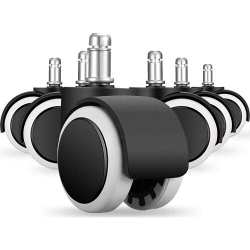 ABKM Hot Office Chair Caster 6 pcs x Chair Replacement Wheels Swivel Casters mute hard floor castors set of roles office chair
