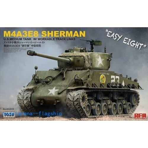 Rye Field Model RFM RM-5028 1/35 M4A3E8 Sherman w/ Workable Track Links