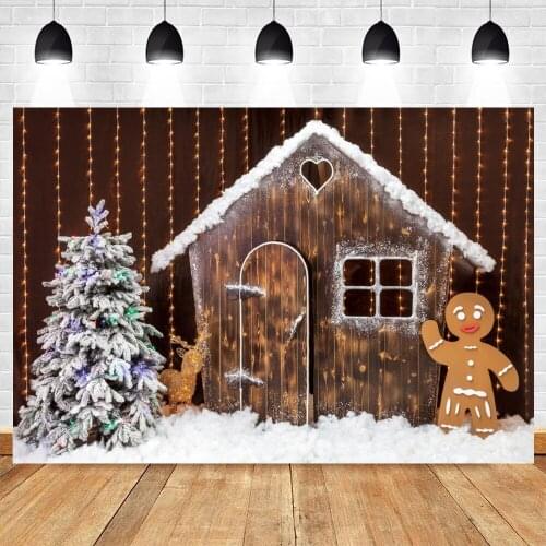 Yeele Christmas Backdrop Photography Wood House Toy Baby Portrait Party Decor Photocall Background For Photo Studio Photographic