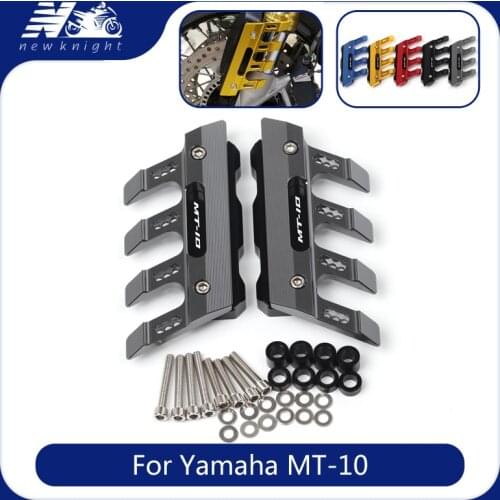 With Logo For Yamaha MT-10 mt10 Motorcycle CNC Aluminum mudguard side protection block front fender anti-fall slider Accessories