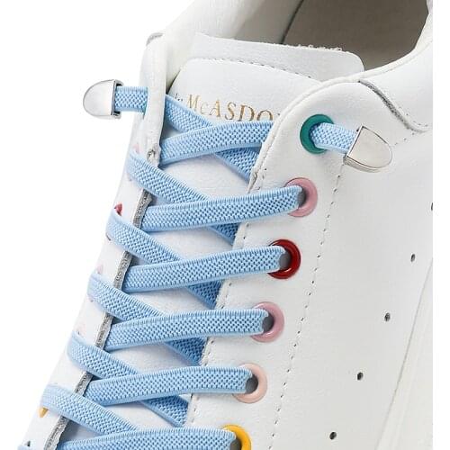 Net weave Elastic shoelaces Flat No tie shoelaces Suitable for all shoes sneakers Child adult Lazy laces Shoe accessories 1 pair