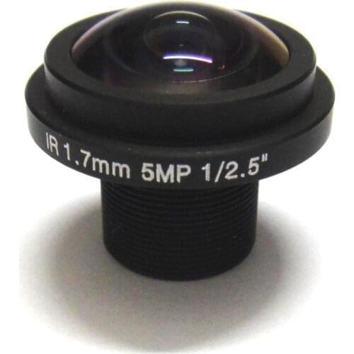 X2pcs HD Panorama 5mp 1.7mm 1/3" Panoramic CCTV lens Fisheye F2.0 for IP Camera