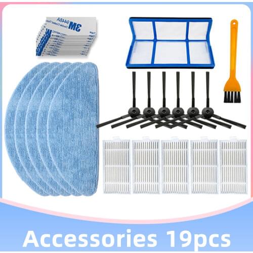 Hepa Filter Side Brush Primary Filter Mop Rag Replacement Parts For Chuwi iLife V50 V55 Robotic Vacuum Cleaner Spare Accessories