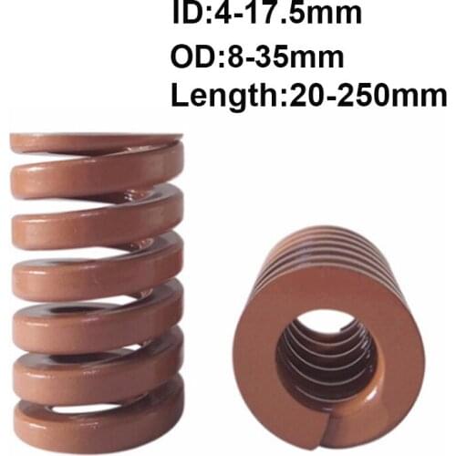 1Pcs Brown spring heavy load Spiral Stamping Compression Die Spring OD8-35mm ID4-17.5mm