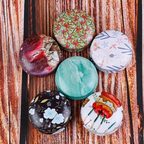 1PCS Portable Metal Round Pill Box Mini Tin Box Tablet Box Medicine Tablet Capsule Box Container Travel Drug Holder