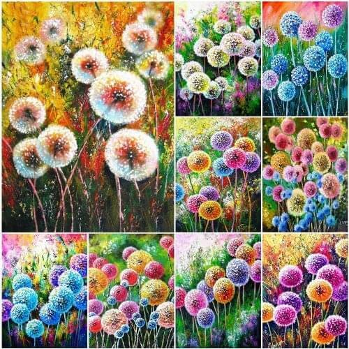 5D DIY Diamond Painting Colorful Dandelion Full Square And Round Diamond Embroidery Cartoon Rhinestones Picture Crafts Kit Decor