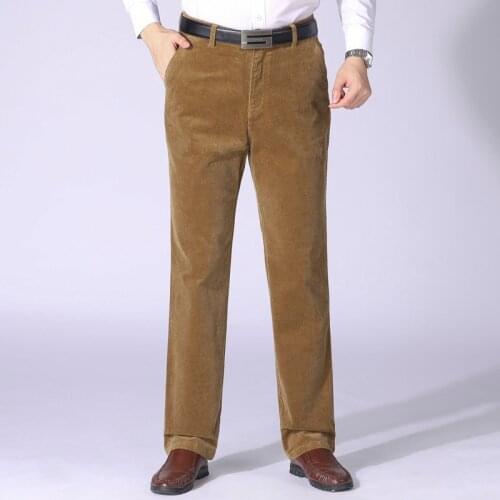 Trousers for Men Mens Classic Pants 100% Cotton Corduroy Pants Mens Formal Trousers Casual Pants Mens Pants Suit Male