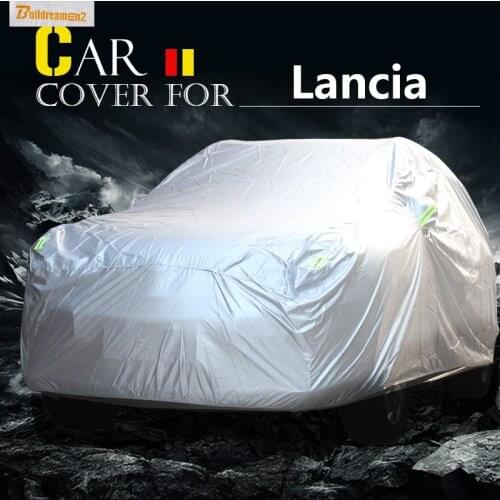 Buildreamen2 Auto Car Cover Sun Shield Anti UV Snow Rain Scratch Dust Resistant Cover Waterproof For Lancia Thesis Phedra Delta