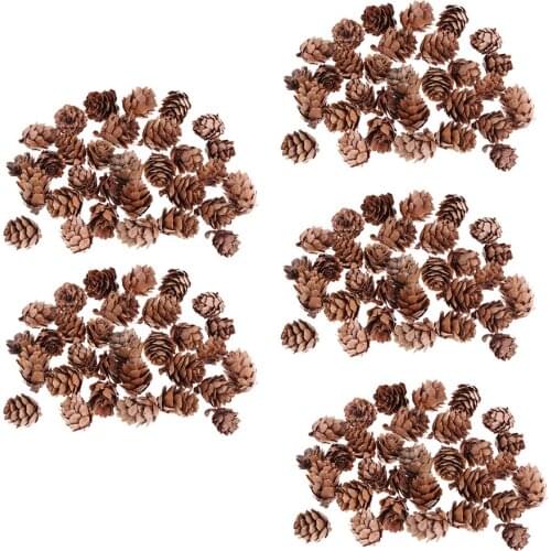 150 Pieces Rustic Style Decorative Pine Cones For Photo Shooting Props Kids Craft Xmas Decorations