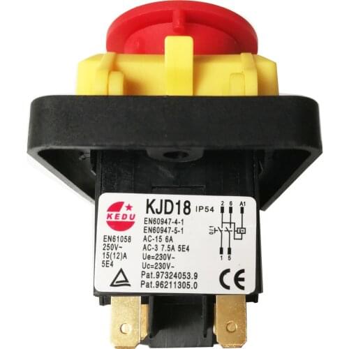 KJD18 AC 230V 5pin Electromagnetic Switch Magnetic Switch Solenoid Switch for Electric Power Tool and Machine Tool Equipment, CE