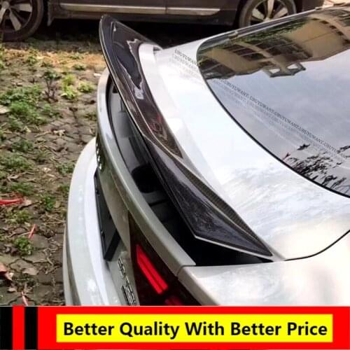 UBUYUWANT For Audi A7 2016-2019 Carbon Fiber Rear Trunk Spoiler SPORT style Black Car Tail Wing Decoration For A7
