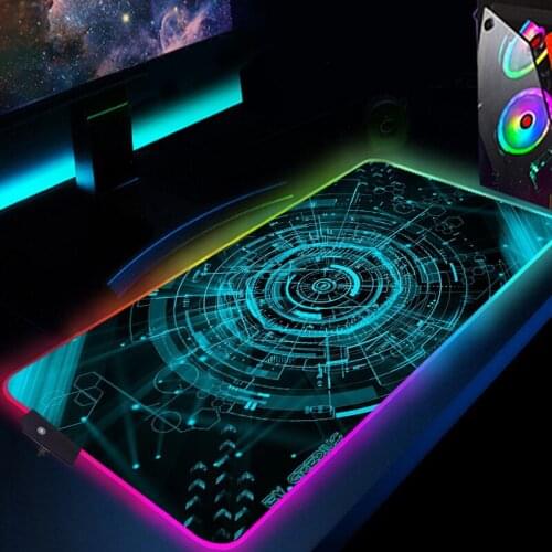 Logitech Logo RGB Gaming XXL Mouse Pad Mousepad Large Mause Pad Keyboard Desk Carpet Game Rubber No-slip LED Mouse Mat 90x40CM